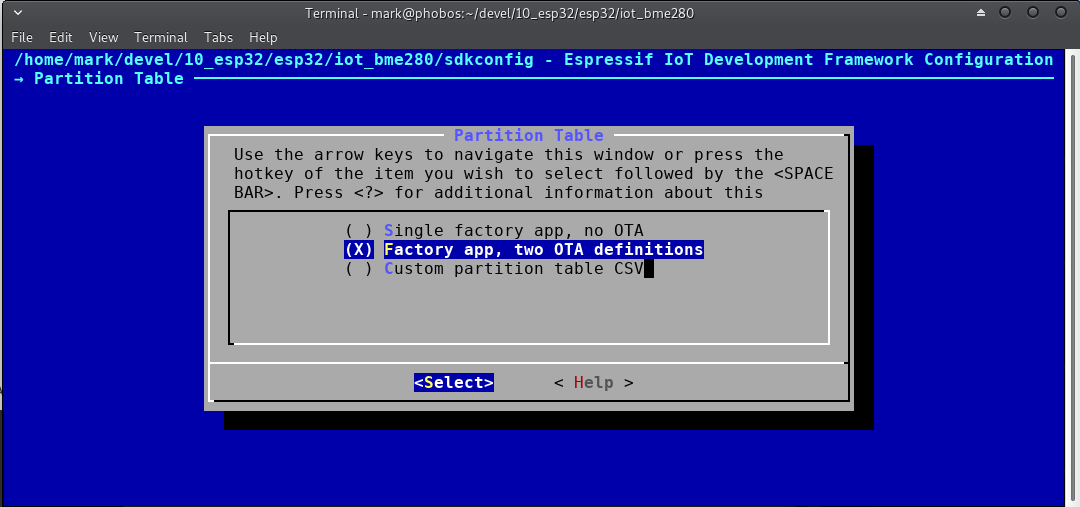 Screenshot set 2 OTA partitions